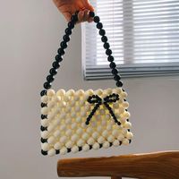 Evening Bags Brand Hand- woven Pearl Lady Beaded Shoulder Bag...