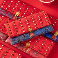 Owija prezent Chiński jedwabne czerwone koperty świąteczne Brocade Lucky Envelope Festival pakiety rok