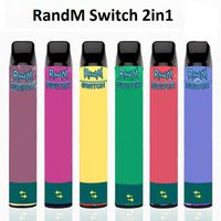 RANDM Switch 2in1 Двойные сигареты одноразовые Vape Pen 8ML POD System Электронные сигареты Паров 2400 Загонией 1100 мАч Батарея