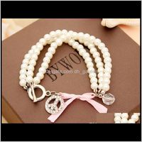 Bracelets de perles, Bracelets Drop Livraison 2021 Perles de luxe Perles Perle Bracelet Bracelet Multi Couche Bracelet Femme Bijoux pour Weddin