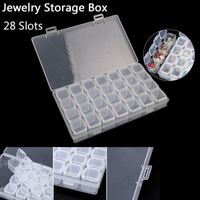 Storage Boxes & Bins 20 Slot Portable Travel Jewelry Box Organizer Leather Jewellery Ornaments Case Plastic