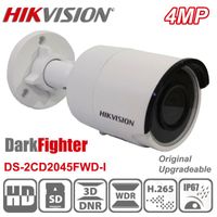 Orijinal HikVision DS-2CD2045FWD-i 4MP POE IR IP67 DarkFighter Sabit Mini Ağ CCTV IP Kamera Dış Kameralar