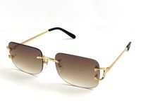 Старинные солнцезащитные очки Мужчины дизайн Framlow Square Forme Eyewear UV400 золотой светлый цвет объектива 0104 с корпусом