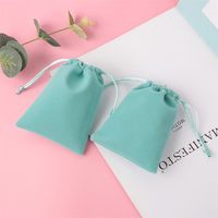 50Pcs Jewelry Packaging Pouches Velvet Drawstring Gift Bag for Wedding Christmas Party Decoration Eyelashes Makeup Storage Bags 220505