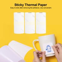 Copiers Aibecy 3 Rolls Self-Adhesive Thermal Paper Black On Clear 53mm*3.5m Compatible With Phomemo M02 M02S Printers