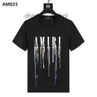 아미르 T 셔츠 디자이너 남성 스웨트 셔츠 패션 2022 남자 한국어 버전의 하이 스트리트 패션 남성 레터 남성 짧은 슬리브 짧은 슬리브 티셔츠 N4OX