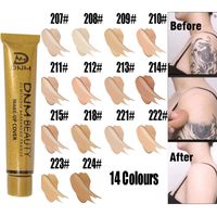 14 Color Concealer Liquid Foundation Cream Cover Tattoo Acne Scars Concealer Moisturizing Full Camouflaged Natural Brighten Makeup
