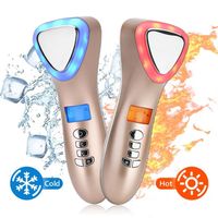 Mini Cold Hammer Massager LED Light Pon Therapy Ultrasonic Cryotherapy Vibration Face Lift Pore Shrink Skin Care Machine222o