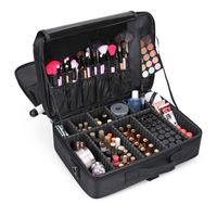 Cosmetic Bags Women Professional Suitcase Makeup Box Make Up Bag Organizer Storage Case Zipper Big Large Toiletry Wash Beauty Pouc241O