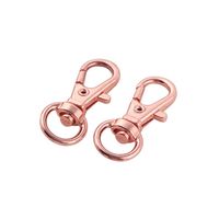 200pcs Swivel Lobster Clasp Hooks Keychain Split Key Ring Connector For Bag Belt Dog Chains DIY Jewelry Making Findings300T