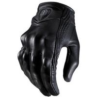 Top Guantes Fashion Glove real Leather Full Finger Black moto men Motorcycle Gloves Motorcycle Protective Gears Motocross Glove2635