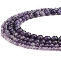 Natural Amethyst Stone Round Gemstone Loose Beads Hand made Gem Semi Precious Natural stone Beads for Woman DIY Bracelet Jewelry M238o