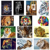 50X40cm DIY Painting by Number Animal Flower Picture Colouri...