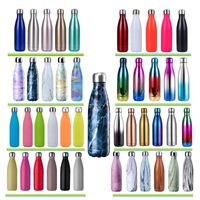 500ml Wasserflaschen Doppel Wand isoliert Edelstahl Thermos Tasse Koks Form Sport Wasserflasche Für Mädchen Vakuumflasche Reisen