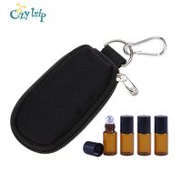 Essential Oil Key Chain Carrying Case Holds 10 Bottles Portable Essential Oils Storage Bag Travel Shockproof Oils Pouc317b