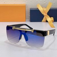 Mans Güneş Gözlükleri Kare Güneş Gözlüğü Kadınlar İçin Erkekler Pilot Moda Metal Gogle Gradyan Yüksek Kaliteli Tasarımcı Moda Kadın UV400'ü kutu ile çevirebilir