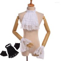 Party Masks Victorian Neck Collar Cosplay Ruffled Jabot Wome...