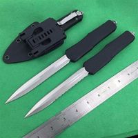 A07 plus long D E blade double action 3 models Hunting automatic auto knife folding fixed blade Pocket Knifes Survival Knives Xmas300m