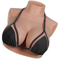 Placa de peito de silicone Formulário de peito de algodão de seda Touch Placas de mama macias para crossdresser arrasto queen transgênero de cosplay peitoral
