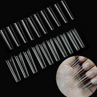False Nails Non C-Curve XXL Long Coffin Acrylic Nail Tips Straight Square Half Cover Artificial Extension System Tool274S
