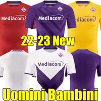 2022 2023 Fiorentina Jerseys Ribery Callejon Prince Pezzella Chiesa 22/23 Vlahovic Firenze Vlahovic Maillot de Pie Florence Men Kits Kits Full Sets Uniformes