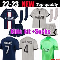 22 23 Hakimi Maillot De Foot Soccer Trikot Paris 2022 2023 Mbappe Shirt Kids Kit Hommes Enfants Verratti Marquinhos Kimpembe Marquinhos Viertes Star Special PSGs