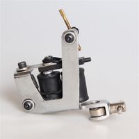 New Arrival Coil Tattoo Machine 8 Wrap Coils Tatoo Gun Silver Steel Tattoo Frame for Liner Shader Equipment Supply253T