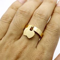 stainless Steel 18K gold plated heart ring famous Brand jewerly ring love cuff ring for woman man couple gift213Q