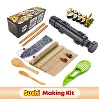 Sushi Accessories Set Maker Rice Mold Non-Stick Vegetable Meat Rolling Tool DIY Kit Making Kitchen Supplies Onigiri Ship From EU 220628