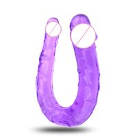 Crystal Soft Dual Heads Massager Anal Vibrator Toy Body Massage Silicone Dildo Butt Plug Adult Toy for Women Husband and wife store