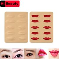 10pcs lot 3D Silicone Permanent Makeup Tattoo Training Practice Fake False Skin Lips For Microblading Tattoo Machine Beginner2359