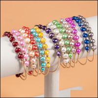 Brins perlés bracelets bijoux de perle d'eau fraîche brin de couleur teinte nac
