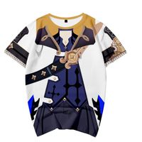 T-shirt da uomo T-shirt Giappone Kawaii Dress Up Retro Innovation Coat Genshin Impact Albedo 3D Primavera Estate Stile Preppy Style Uomini / Donna Clot Street