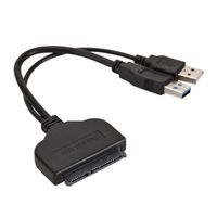 Hubs SATA To USB 3.0 Hard Disk Data Transfer Cable 22pin For 2.5 Inch External HDD SSD Drive Adapter Dual