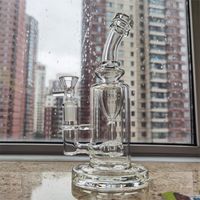 Cancella circa 8 pollici di narghilè nuovi bong d'acqua stabili in vetro da giunto di dimensioni da 14,4 mm