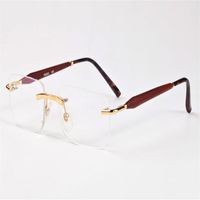 Классическая новая модная спортивная рыбалка солнцезащитные очки для женщин деревянные бокалы без оправы ретро оптические черные коричневые ясные прямоугольные линзы с 291U