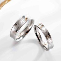 2LSK T family t 1837 couple ring men and women a pure silver pair of vegetarian s
