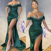 Dark Green Beaded Mermaid Evening Dress Beaded Sweetheart Of...