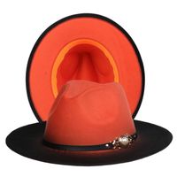 Degrade Leopar Fedora Şapka Kadın Erkek Fedoras Kadın Keçe Şapka Adam Moda Panama Kapaklar Kadın Caz Üstü Şapka Erkek Geniş Brim Cap Sonbahar Kış Toptan 2022