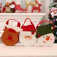 Christmas Decorations Cute Biscuits Cookie Candy Bags Small Santa Claus Bag Kids Xmas Decoration Box Bauble Supplie GiftsChristmas
