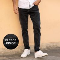 Erkekler Kot 2022 Kış Erkekler Polar Sıcak Siyah Yıkama Vintage İnce Moda Yüksek Kaliteli Denim Pantolon Pantolon Artı 1975 Menler