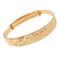 24K Golden Brief Shinning Star Gold Color Adjustable Bangles Bracelet Jewelry217V