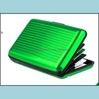 Filing Supplies Products Office School Business Industrial Aluminum Alloy Mini Briefcase Card Holders Upscale Stripe Water Resistant Aluma