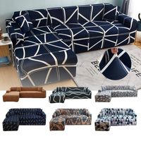 Chair Covers Dark Blue L Shape 1 2 3 Seater Chaise Longue Sofa For Living Room Elastic Stretch Corner ProtectorChair ChairChair