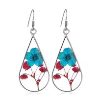 Stud Hand-made Drip Resin Flower Earrings Double-sided Natural JewelryStud