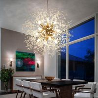 Anhängerlampen moderne LED -Kronleuchter Beleuchtung Glanz klarer Kristallstarburst Lampe für Schlafzimmer Wohnzimmer Küche Foyer Dekorationpen
