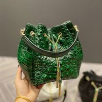 Cowhide kova çanta zincirleri çapraz kanatlı çanta kadın çanta pochettes serpantin orijinal deri yılan başı donanım zinciri püskül ipi kapanma çizim çantaları