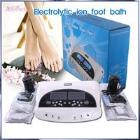 EU tax High Tech Dual electronic lon Cleanse Detox Foot Spa High Ionic Cleaner Detox health care Machine massage Spa276r