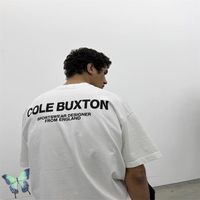 Мужские футболки Cole Buxton Минималистский дизайнерский лозунг с коротким рукавом футболки с коротким рукавом