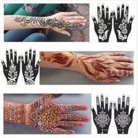 Whole-New 1Pcs India Henna Temporary Tattoo Stencils For Hand Leg Arm Feet Body Art Template Body Decal For Wedding NB137 263u